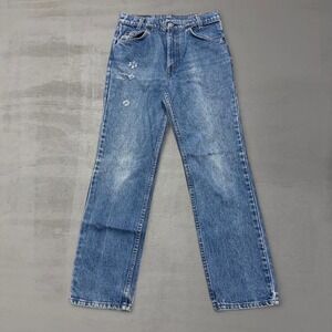 Vintage Levi's 718 Student Orange Tab Jeans Blue Made in USA Women's 28 x 28